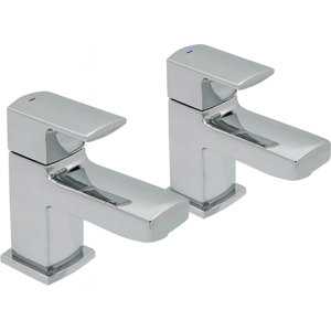 Evg Clever Manta Basin Tap Pair Chrome - Modern Square Design Evg Clever Manta Basin Tap Pair Chrome - Modern Square Design