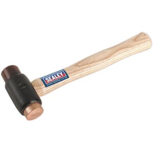 Thatcable 1.5lb Copper And Rawhide Faced Hammer - Hickory Wooden Shaft - Iron Head Thatcable 1.5lb Copper And Rawhide Faced Hammer - Hickory Wooden Shaft - Iron Head