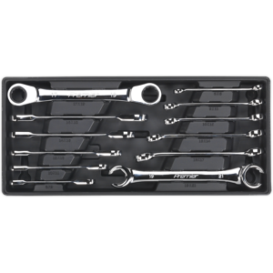 Tool Tray With Flare Nut & Ratchet Ring Spanner Set 12pc - Sealey Tbt13 New Tool Tray With Flare Nut & Ratchet Ring Spanner Set 12pc - Sealey Tbt13 New