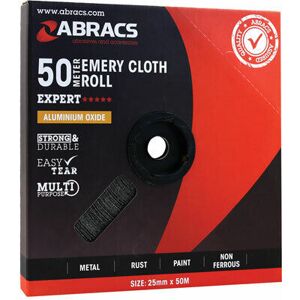 Connect 32145 Abracs Emery Roll 25mm X 50m X P150 - Box 1 Connect 32145 Abracs Emery Roll 25mm X 50m X P150 - Box 1