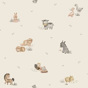 14831 - Little Explorers 2 Farm Animals Beige Galerie Wallpaper 14831 - Little Explorers 2 Farm Animals Beige Galerie Wallpaper