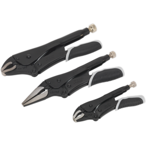 Sealey Ak6863b Locking Pliers Set - Black Series - 3pc Sealey Ak6863b Locking Pliers Set - Black Series - 3pc