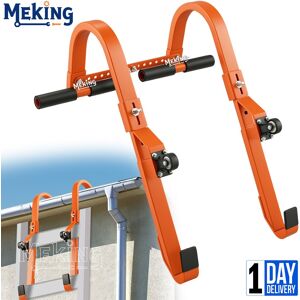 Meking 2 Pack Ladder Roof Hook Stabiliser With Wheel Rubber Grip T Bar Steel Connector Meking 2 Pack Ladder Roof Hook Stabiliser With Wheel Rubber Grip T Bar Steel Connector