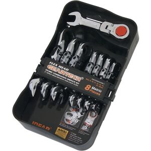 Neilsen 8pc Stubby Flexible Flexi Head 72 Tooth Ratchet Spanner 180 Degree Swivel 8-18mm Neilsen 8pc Stubby Flexible Flexi Head 72 Tooth Ratchet Spanner 180 Degree Swivel 8-18mm