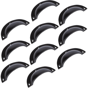 Does Not Apply Curved Cabinet Drawer Cup Handles - W95mm X H46mm - Black - Pack Of 10 - Home St Does Not Apply Curved Cabinet Drawer Cup Handles - W95mm X H46mm - Black - Pack Of 10 - Home St