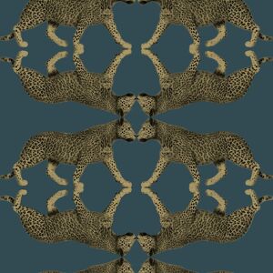 Nhw1034 - Enchanted Leopards Teal Gold Galerie Wallpaper Nhw1034 - Enchanted Leopards Teal Gold Galerie Wallpaper
