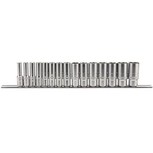 Draper Metric Deep Socket Set On A Metal Rail, 3/8" Sq. Dr. (15 Piece) Draper Metric Deep Socket Set On A Metal Rail, 3/8" Sq. Dr. (15 Piece)