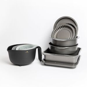 Masterclass Smart Space Bundle Set Of Non-Stick Cake Bakeware And Mixing Bowls Masterclass Smart Space Bundle Set Of Non-Stick Cake Bakeware And Mixing Bowls