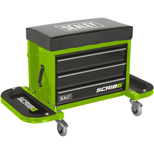 Sealey Green Mechanics Utility Seat + Toolbox Scr18g Sealey Green Mechanics Utility Seat + Toolbox Scr18g