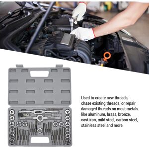 Sae Tap And Die Set 40 Piece Threading Tool Kit Alloy Steel For Repairing^ Sae Tap And Die Set 40 Piece Threading Tool Kit Alloy Steel For Repairing^