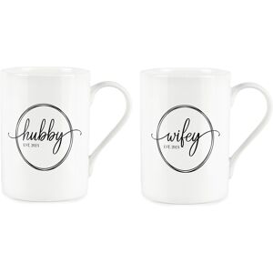 Purely Home Wifey & Hubby Mugs Set - Marriage Wedding Gift Bone China Tea/coffee Mugs Purely Home Wifey & Hubby Mugs Set - Marriage Wedding Gift Bone China Tea/coffee Mugs