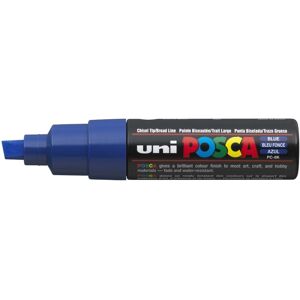 Uni Posca Pc-8k Chisel Tip Marker Pen- Blue (Box Of 6) Uni Posca Pc-8k Chisel Tip Marker Pen- Blue (Box Of 6)