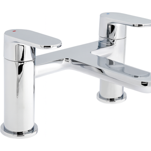 Evg Broxa Curve Bath Filler Chrome - Dual Lever Modern Bathroom Tap Evg Broxa Curve Bath Filler Chrome - Dual Lever Modern Bathroom Tap