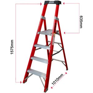 Excel 4 Tread Electricians Fibreglass Step Ladder With Platform - En131 Professional Excel 4 Tread Electricians Fibreglass Step Ladder With Platform - En131 Professional