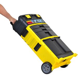 Switzer 3-In-1 Rolling Toolbox Stackable Tool Box Tilting Bin W/ Handle Yellow Switzer 3-In-1 Rolling Toolbox Stackable Tool Box Tilting Bin W/ Handle Yellow