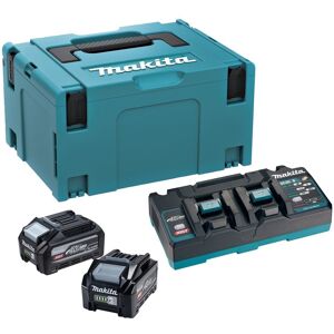Makita 40v Battery + Charger Set 2 X Bl4040f 4.0ah Batteries + Dc40rb Charger Makita 40v Battery + Charger Set 2 X Bl4040f 4.0ah Batteries + Dc40rb Charger