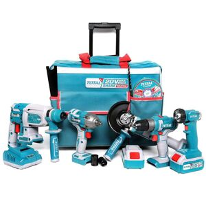 Total Li-Ion 20v Cordless 5 Tools Combo Power Tool Kit 2 Batteries & Charger Total Li-Ion 20v Cordless 5 Tools Combo Power Tool Kit 2 Batteries & Charger