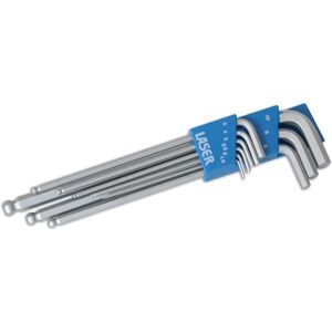 Laser - Extra Long Ball End Hex Key Set - Tools - Grey - One Size Laser - Extra Long Ball End Hex Key Set - Tools - Grey - One Size