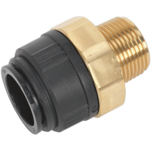Straight Adaptor 28mm X 1\"Bspt Brass (John Guest Speedfit® - Mm012808n) - Sealey Straight Adaptor 28mm X 1\"Bspt Brass (John Guest Speedfit® - Mm012808n) - Sealey