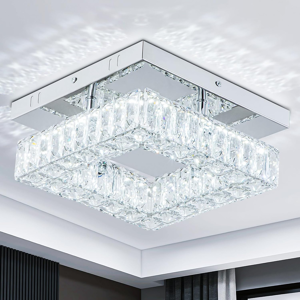 Does Not Apply Nordic Square Crystal Chandelier Flush Mount Ceiling Light,Energy Saving Modern Does Not Apply Nordic Square Crystal Chandelier Flush Mount Ceiling Light,Energy Saving Modern