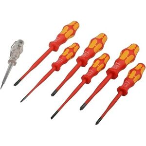 Wera Kraftform VDE Screwdriver Set of 7 - Universal, Interchangeable Blades Wera Kraftform VDE Screwdriver Set of 7 - Universal, Interchangeable Blades