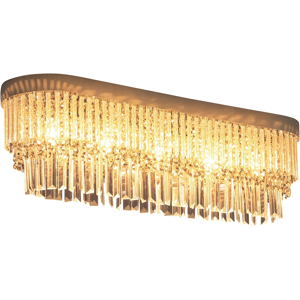 Does Not Apply Modern Raindrop Crystal Chandelier, Round Rectangular Hanging Ceiling Light, Lin Does Not Apply Modern Raindrop Crystal Chandelier, Round Rectangular Hanging Ceiling Light, Lin