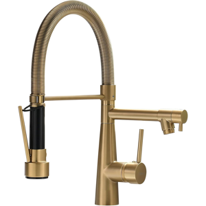 Does Not Apply Kitchen Tap Brushed Gold With Lock Shower Extendable - 360° Swivelling Pull-Down Does Not Apply Kitchen Tap Brushed Gold With Lock Shower Extendable - 360° Swivelling Pull-Down