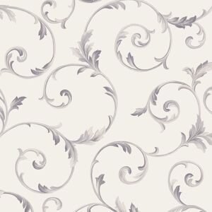 Ci38239 - Classic Silks 4 Traditional Floral Silver Grey Galerie Wallpaper Ci38239 - Classic Silks 4 Traditional Floral Silver Grey Galerie Wallpaper