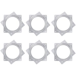 Sourcingmap Lazy Susan Hardware, 6pcs 6 Inch Iron Square Ball Bearing Rotating Plate(Silver) Sourcingmap Lazy Susan Hardware, 6pcs 6 Inch Iron Square Ball Bearing Rotating Plate(Silver)