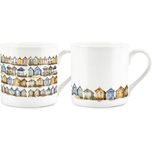 Purely Home Beach Huts Mugs Set - Beach Seaside Gift/present - Bone China Cups Set Of 2 Purely Home Beach Huts Mugs Set - Beach Seaside Gift/present - Bone China Cups Set Of 2