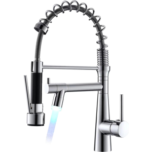 Does Not Apply Led Kitchen Tap Chrome With Spiral Spring, 360° Swivel Sink Tap With Two Spouts, Does Not Apply Led Kitchen Tap Chrome With Spiral Spring, 360° Swivel Sink Tap With Two Spouts,