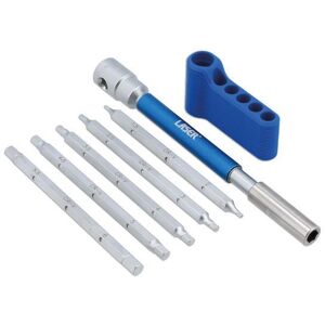 Laser Interchangeable 3-Way T-Handle Spinner & Hex Bit Set - 6pc Laser Interchangeable 3-Way T-Handle Spinner & Hex Bit Set - 6pc