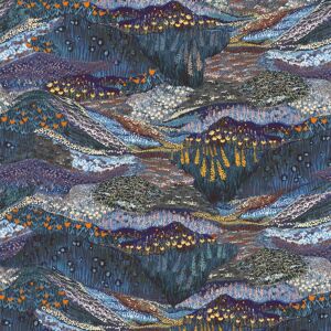 Dw2027 - Designer Walls Floral Blue Galerie Wallpaper Mural Dw2027 - Designer Walls Floral Blue Galerie Wallpaper Mural