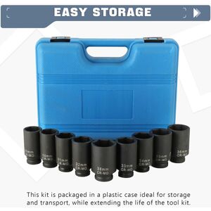Redstar 9pc 1/2\" Drive Axle Nut Hub Air Impact Socket Set 29 30 31 32 33 34 35 36 38mm Redstar 9pc 1/2\" Drive Axle Nut Hub Air Impact Socket Set 29 30 31 32 33 34 35 36 38mm