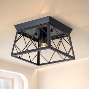 Does Not Apply Square Black Ceiling Lights, Industrial Ceiling Lights With E27 Flush Mount Ligh Does Not Apply Square Black Ceiling Lights, Industrial Ceiling Lights With E27 Flush Mount Ligh