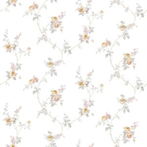 Ci38224 - Classic Silks 4 Floral Traditional Silver Grey Galerie Wallpaper Ci38224 - Classic Silks 4 Floral Traditional Silver Grey Galerie Wallpaper