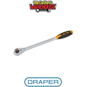 Draper 58747 Elora Quick Release Soft Grip Reversible Ratchet 1/2\" Sq Dr 375mm Draper 58747 Elora Quick Release Soft Grip Reversible Ratchet 1/2\" Sq Dr 375mm
