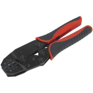 Thatcable Ratchet Insulated Terminals Crimping Tool - Comfort Grip Handles - Stamped Jaws Thatcable Ratchet Insulated Terminals Crimping Tool - Comfort Grip Handles - Stamped Jaws