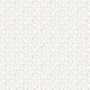 G56681 - Small Prints Ogee Floral Grey, Yellow Galerie Wallpaper G56681 - Small Prints Ogee Floral Grey, Yellow Galerie Wallpaper