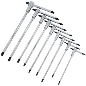 Neilsen 9pc Torx Wrench Set Sliding T-Handle Long Handle Chrome Vanadium Steel T10-T50 Neilsen 9pc Torx Wrench Set Sliding T-Handle Long Handle Chrome Vanadium Steel T10-T50