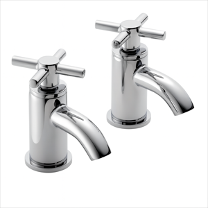 Evg Xia Basin Tap Pair Chrome Cross Handle Modern Design Evg Xia Basin Tap Pair Chrome Cross Handle Modern Design