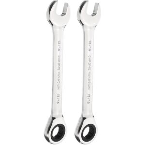 Uxcell 2pcs 12-Point Ratcheting Combination Wrench 13/16 Inch 72-Teeth Carbon Steel Uxcell 2pcs 12-Point Ratcheting Combination Wrench 13/16 Inch 72-Teeth Carbon Steel