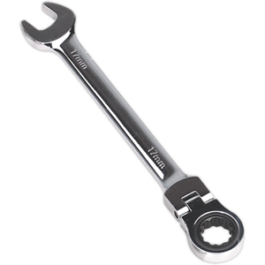 Flexi-Head Ratchet Combination Spanner 17mm - Sealey Fhrcw17 New Flexi-Head Ratchet Combination Spanner 17mm - Sealey Fhrcw17 New