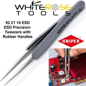 Knipex Precision Tweezers Esd Rubber Handles Smooth Gripping 92 21 10 Esd Knipex Precision Tweezers Esd Rubber Handles Smooth Gripping 92 21 10 Esd