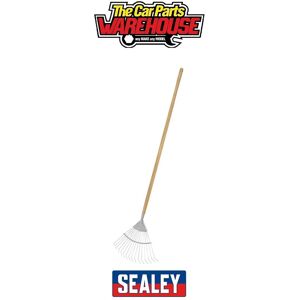 Sealey Gtwh010 Premier Lawn Rake With Long Ash Handle & Stainless Steel Tines Sealey Gtwh010 Premier Lawn Rake With Long Ash Handle & Stainless Steel Tines