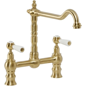 Does Not Apply Elizabeth Traditional Lever Handle Bridge Kitchen Sink Mixer Tap Swivel Spout - Does Not Apply Elizabeth Traditional Lever Handle Bridge Kitchen Sink Mixer Tap Swivel Spout -