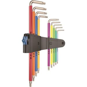 Wera 9 Piece Torx Stainless Steel Hold Function Multi Colour Key Set, 022689 Wera 9 Piece Torx Stainless Steel Hold Function Multi Colour Key Set, 022689