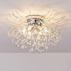 Does Not Apply Modern Crystal Chrome Ceiling Lights, 6 Lights G9 Led Fireworks Flush Mount Ceil Does Not Apply Modern Crystal Chrome Ceiling Lights, 6 Lights G9 Led Fireworks Flush Mount Ceil