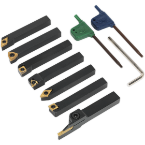 Sealey SM3025CS5 8mm Lathe Turning Tool Set - 7pc Sealey SM3025CS5 8mm Lathe Turning Tool Set - 7pc
