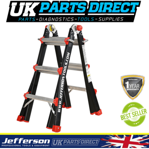 Jefferson Tools Jefferson As3 Multi-Purpose Ladder Telescopic Extension Stairway Jefferson Tools Jefferson As3 Multi-Purpose Ladder Telescopic Extension Stairway